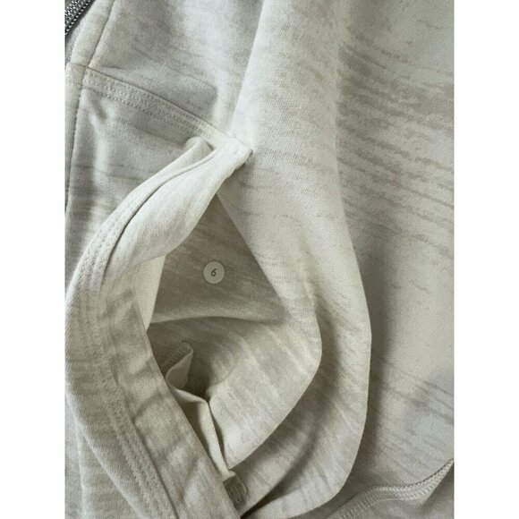Lululemon Hold Your Om Hoodie Zip Up Jacket Hood Greige Size 6 Heathered - Picture 9 of 15
